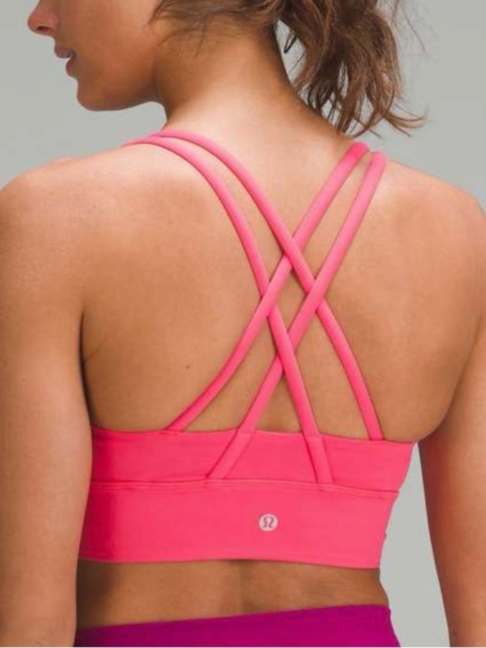 Lululemon Lip Gloss Energy Longline Bra size 6